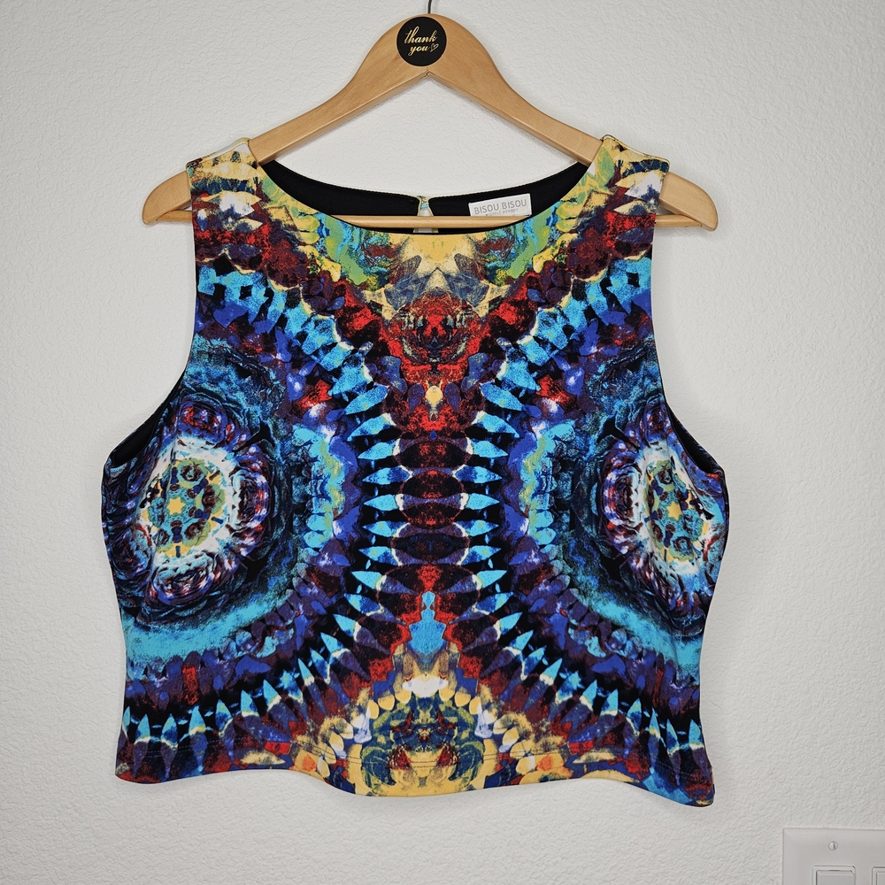 Bisou Bisou Colorful Geometric Tank Top